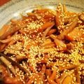ぽかふぇ's cooksnap of when they made 豚肉入りきんぴらごぼう♪(お弁当にも！).