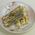 mami99's cooksnap of when they made 餃子の皮でくるくるスティックおやつ.