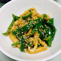 クックK5Q37G☆'s cooksnap of when they made ピーマンと油揚げの甘味噌炒め⁑.