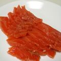 毎日しょっぱい亭's cooksnap of when they made 塩麹で『サーモンのお刺身』♬.