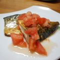 まゆみ母ちゃん's cooksnap of when they made 塩トマトで♪美味しくいただく『塩サバ』.