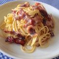 agotara's cooksnap of when they made 牛乳de簡単！カルボナーラ.