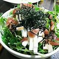 ユーロン's cooksnap of when they made さっぱり♪豆苗と長芋の梅サラダ.