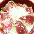 さおりMOM's cooksnap of when they made ★簡単美味しい★鰹のたたき丼.