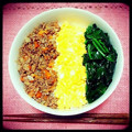 nana_14_21's cooksnap of when they made フライパン・包丁不使用♪簡単3色マヨ丼✿.