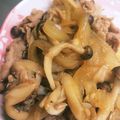 きららんらん☆'s cooksnap of when they made 豚肉とたまねぎの炒め煮(時々しめじ).