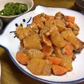 河内の辰's cooksnap of when they made 味がしみてる★鶏肉と大根人参のゴマみそ煮.