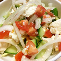 浩次ｗ's cooksnap of when they made とうふ・とまと・きゅうりの胡麻ドレサラダ.