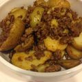 ロンＰ's cooksnap of when they made 新じゃがとひき肉のカレー風味炒め.