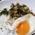 syrup127g's cooksnap of when they made ガパオ（タイ風　鶏ひき肉炒めご飯）.