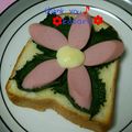 こたらパッド's cooksnap of when they made お魚ソーセージと大葉の　お花トースト❀.