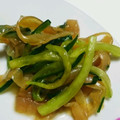 スーティー's cooksnap of when they made きゅうりと塩くらげの和え物.