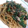 たけ☆'s cooksnap of when they made 春菊としいたけのパスタ.