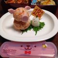 だちょこです。's cooksnap of when they made 簡単キャラ弁☆ぶたさんおにぎり弁当.