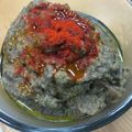 whitebear's cooksnap of when they made レンティルと焼きナスのフムス.