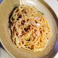 hika♡'s cooksnap of when they made 簡単！オイマヨねぎパスタ.