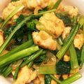 もりおおお's cooksnap of when they made 鶏むねと小松菜のガーリックバター炒め♪♪.