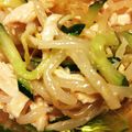 ヨピアツ's cooksnap of when they made もやしと鶏ささみの味噌バンバンジー.