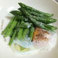 だっち＊'s cooksnap of when they made ☆アスパラとスナップエンドウの温玉添え☆.