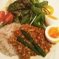 むこしろくま's cooksnap of when they made ココナッツオイルでチキンのひき肉カレー.