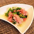 CASAmisa's cooksnap of when they made 菜の花と新玉ねぎと生ハムのマリネ.