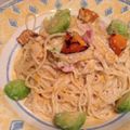 canadawhistler's cooksnap of when they made かぼちゃのクリームパスタ(*´˘`*).