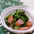 赤い電話's cooksnap of when they made お弁当にも★ほうれん草×ウィンナー炒め.