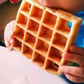 neco130's cooksnap of when they made コストコパンケーキＭＩＸでバナナワッフル.
