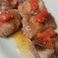 kimimaruo's cooksnap of when they made 塩トマトで♪餅豚まきまきソテー✿.
