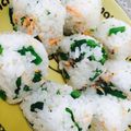 ココPON's cooksnap of when they made お花見弁当❀菜の花とエビの春色おにぎり❀.