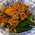 westerly's cooksnap of when they made かぼちゃ&オクラの挽肉炒め煮.