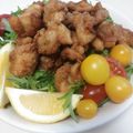 ３児ママCafe's cooksnap of when they made 鶏から揚げのせ☆水菜サラダ.