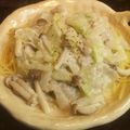 じんとっと's cooksnap of when they made 白菜と豚肉のクリーム風パスタ～牛乳で.