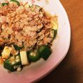 しょこらぴ's cooksnap of when they made オクラと長芋のおかか和え.
