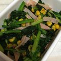 ChimakiK's cooksnap of when they made お弁当用に♡ほうれん草とハムコーンソテー.