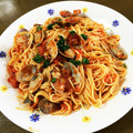 早起きまま's cooksnap of when they made トマトとあさりのスパゲッティ.