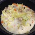 ミラゴン's cooksnap of when they made 豚肉とキャベツとキノコのみそミルクスープ.