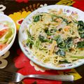 ♪みるく＆ちい☆'s cooksnap of when they made 生クリーム無しで、本格カルボナーラ！.