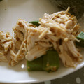 umizora's cooksnap of when they made ささみとオクラのゴマ和え.
