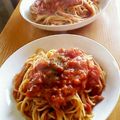くまちゃん♪♪♪'s cooksnap of when they made トマトツナソーススパゲッティ.