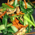 Rio☆☆'s cooksnap of when they made 小松菜と油揚げのシンプル炒めもの.