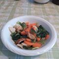 オレンジリング's cooksnap of when they made ちくわと小松菜の煮物(レンジ).