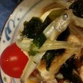 海老ふりゃ〜's cooksnap of when they made 簡単一品！！【豆腐じゃこわかめ】サラダ？.