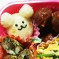 zakkiiM's cooksnap of when they made お弁当にシリコンカップのくまさん♪.