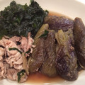 Sally_vis's cooksnap of when they made 茄子と豚肉とわかめの煮物.