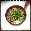 ikuchimu's cooksnap of when they made 暖まるよ～豚バラ＆ゴボウの蕎麦♪生姜風味.