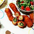 ﾁｲﾁｬﾝﾏﾏ's cooksnap of when they made ✿豚薄切り肉de野菜巻きカツ✿.