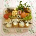 komutatata's cooksnap of when they made ☆キャラ弁☆稲荷でねずみ男.