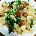 ♥ＩＺＵ♥'s cooksnap of when they made 【簡単】ウインナー・ほうれん草・卵ソテー.