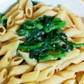 gemkaachan's cooksnap of when they made 鮭フレークと菜の花の✿豆乳クリームパスタ.